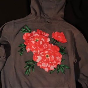 hoodie with flowers